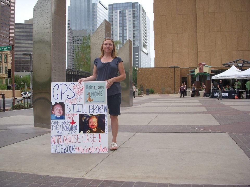 Joey Kangaroo mom at rally