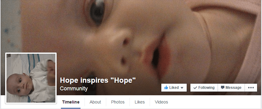 Hope Inspires Hope Facebook page