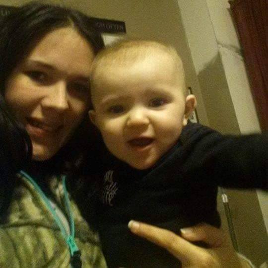 Bella smiling with mom