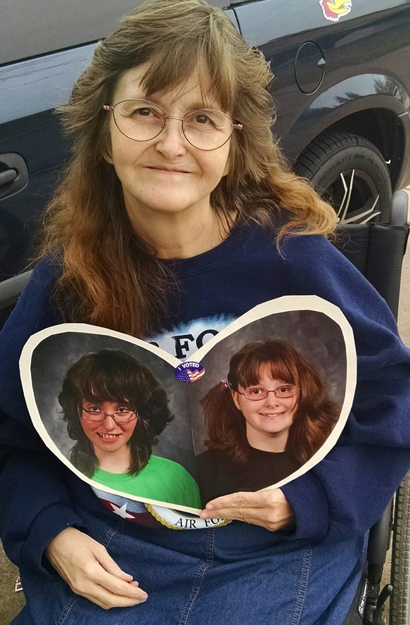 Teresa Owen with pix of girls