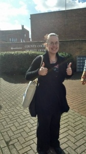 Stephanie outside of County Court