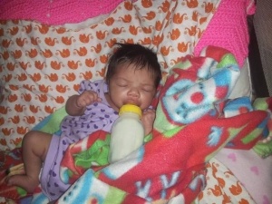 Alana Jo Avenger, sleeping peacefully, before SIDS took her life. Image supplied by family.