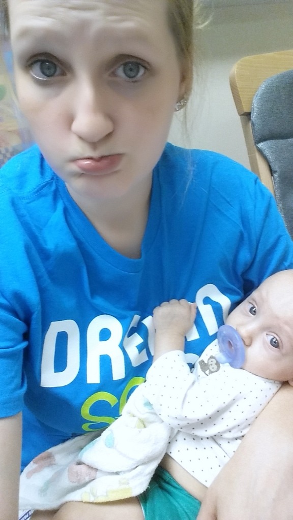 Ashley and Baby Easton when they arrived at Vanderbilt. Image supplied by Ashley.