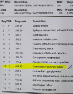 Jack screenshot coronary artery bill