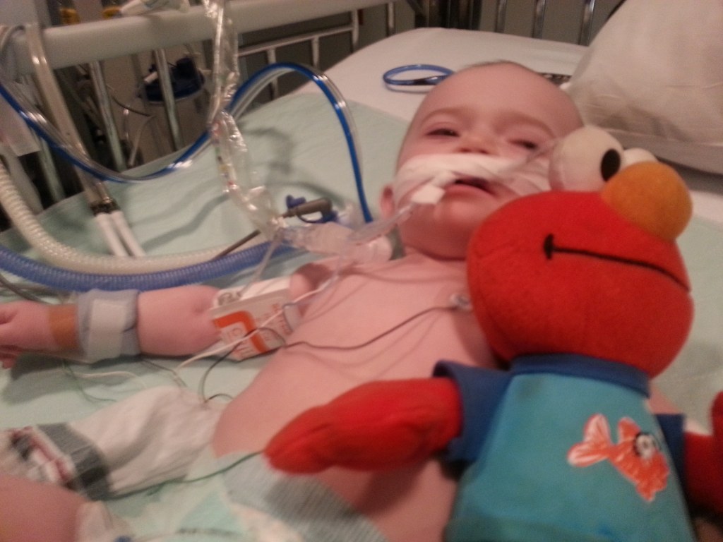 Caridie in hospital in 2014 when she was diagnosed with PCD, a rare metabolic disorder. Photo provided by family.