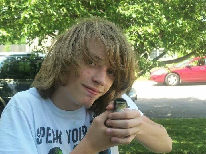 Brady Folkens with duck