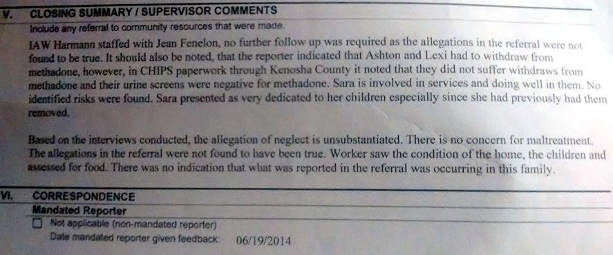 6.9.14 Allegations Not True CPS