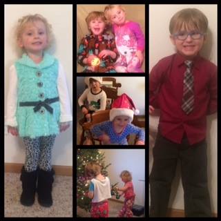 Ashton-Lexi collage. Christmas 2015 - without my babies!