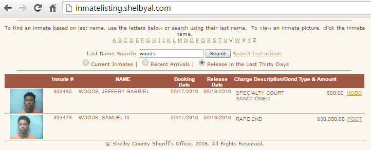 Prince rapist arrest record