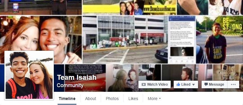 Team Isaiah FB page
