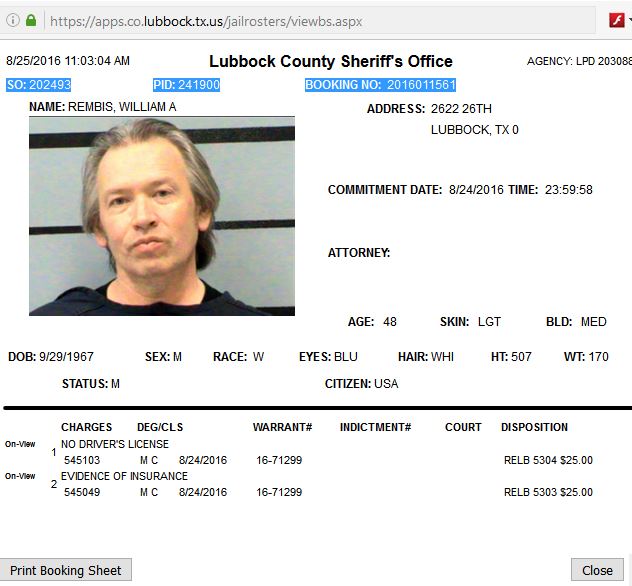 Bogus Charges - William Rembis