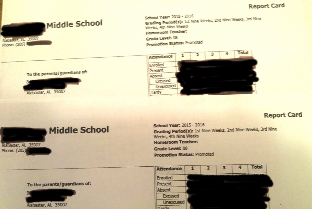 Prince report cards redacted