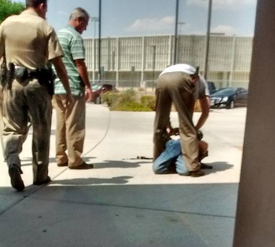 Shoars Jeff taken down as he tries to see kids