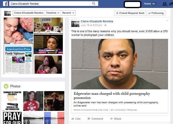 The CPS attorney asked everyone to look at the post. She said that it proves that we are, anti-CPS. 2