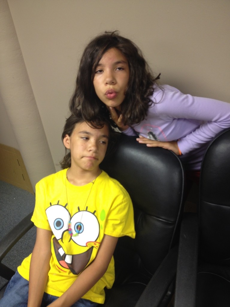 "Aurora trying not to cry at a recent visit." Image supplied by family.