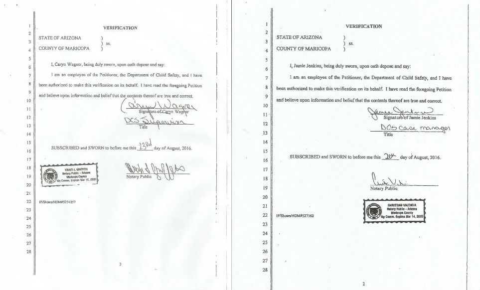 Shoars Verification page side by side