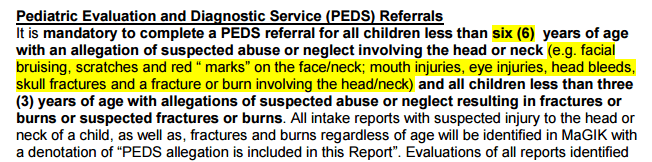 Indiana CPS protocol