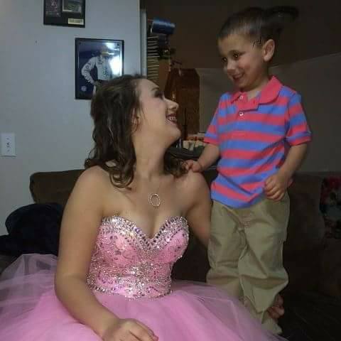 Shanley in prom dress