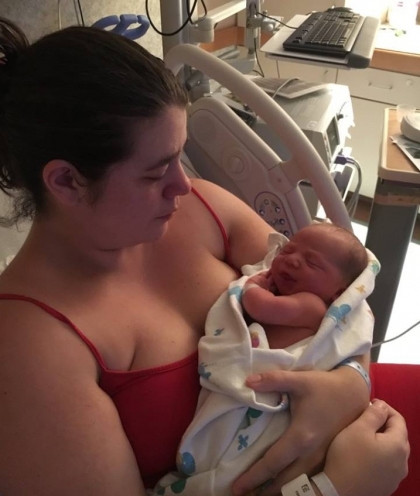 Ziegler mom with baby Hunter born Feb 2017