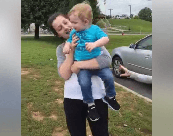 Keshia Turner happy with baby returned