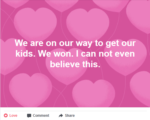 Keshia Turner victory post