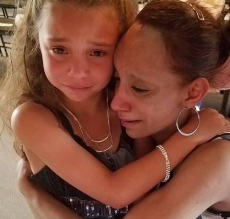 Steffen Annalise and mom at funeral
