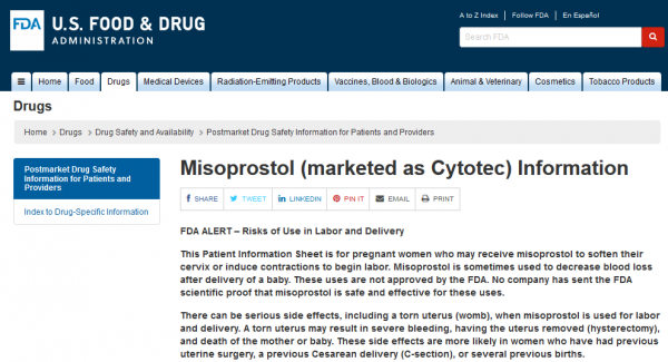 Cytotec FDA warning