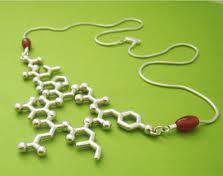 Oxytocin molecule necklace