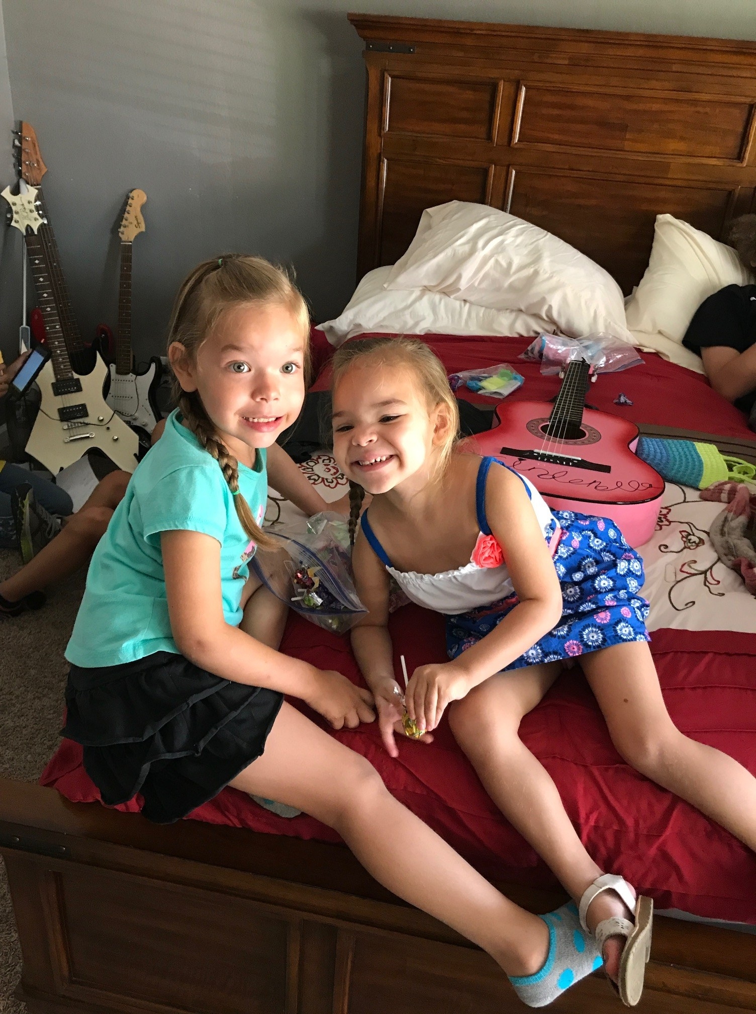 Rembis children happy to be together again at home.