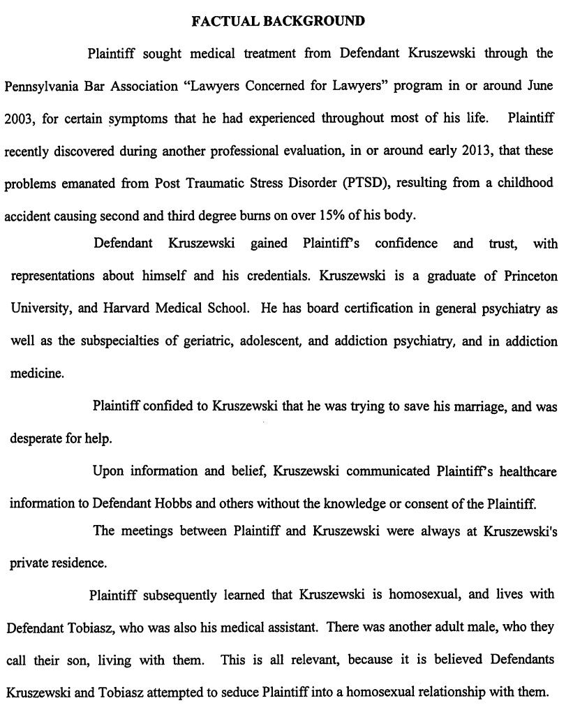 Kruszewski complaint excerpt