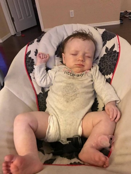 Rylee photo sent by babysitter