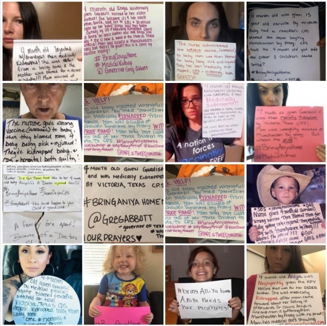 Bring Aniya Home signs