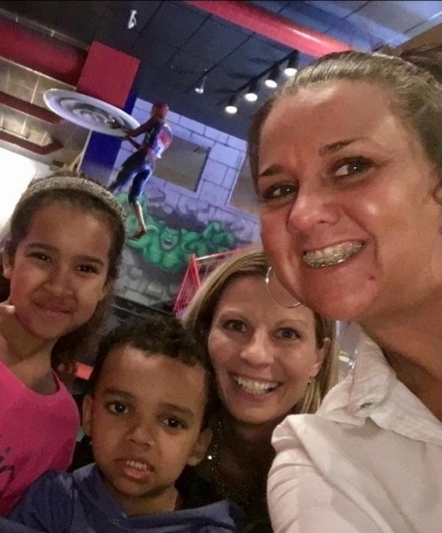 Sweeney children with aunt