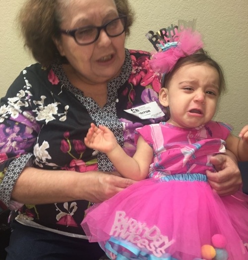 Aniya sick crying 1st birthday