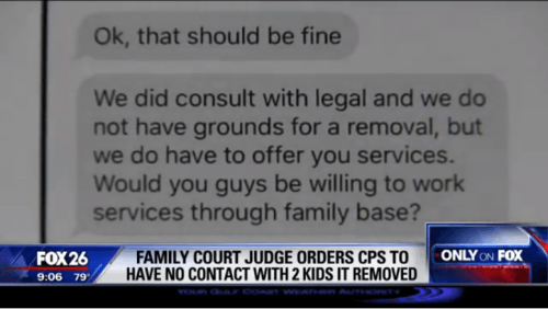 Randy Wallace Fox MK story Oct 2018 ss of sw text no right to take kids