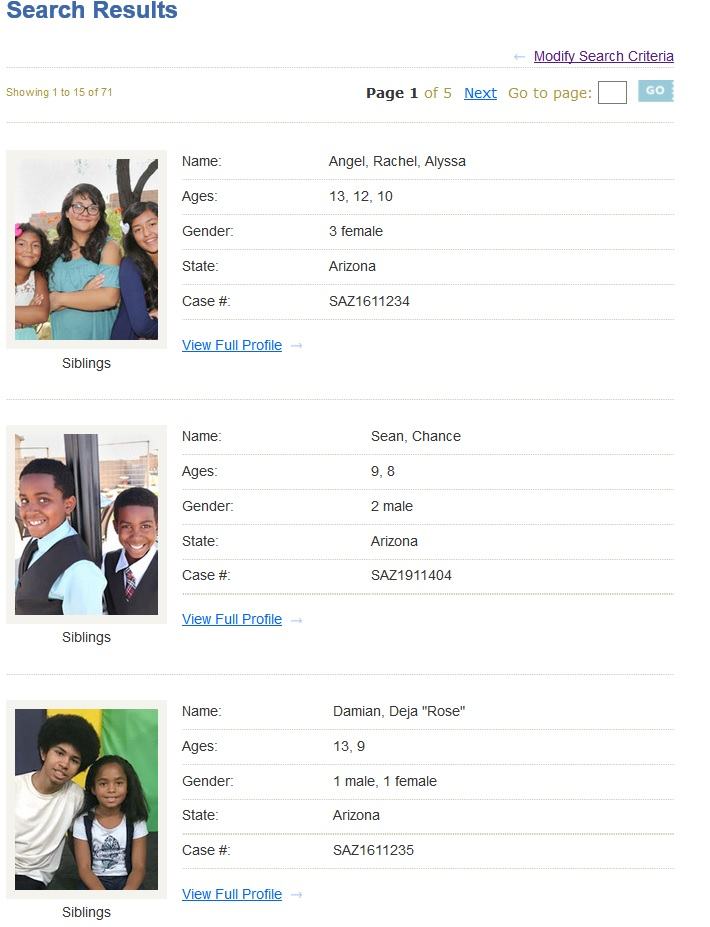 Arizona Adopt Order Child Search Results