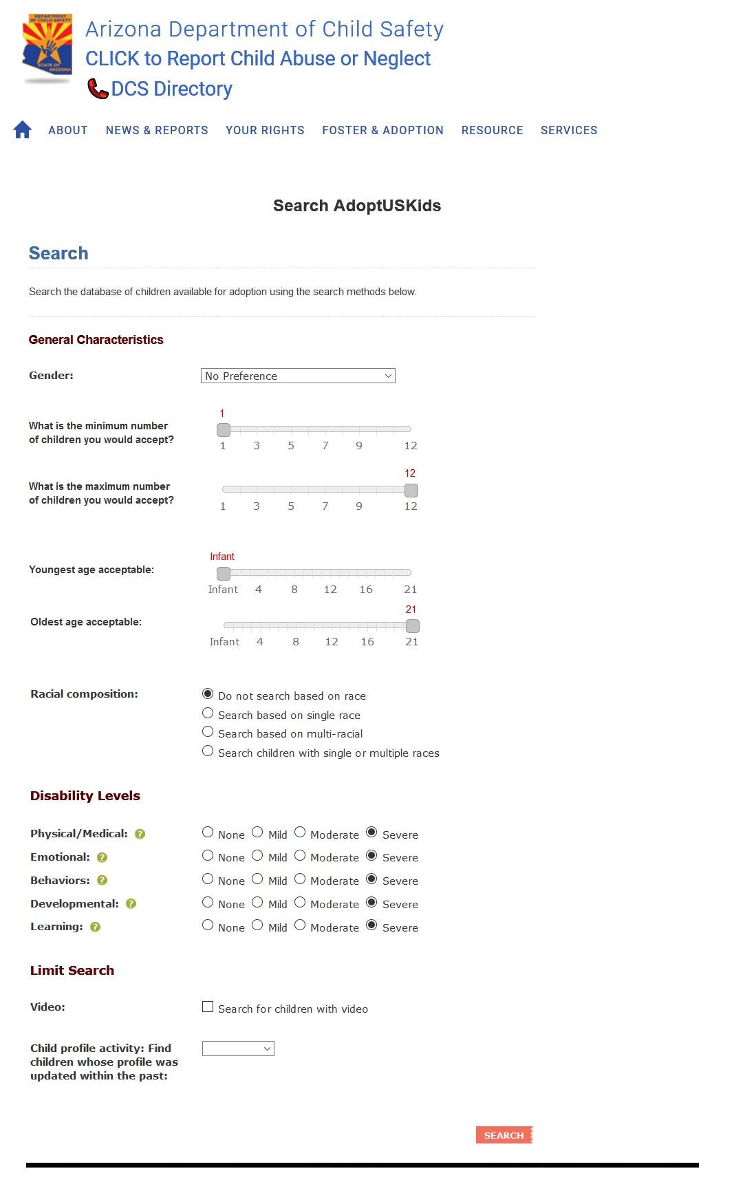 Arizona Order A Child to Adopt
