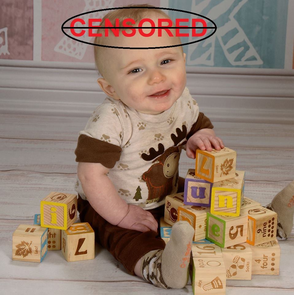 Baby Keaton not censored
