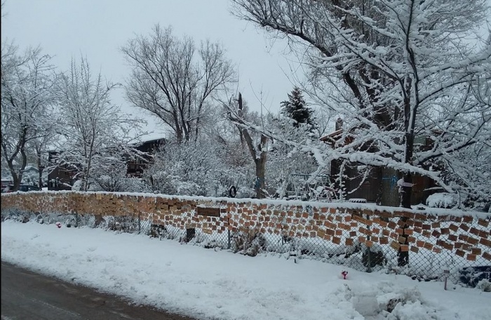 Nancy Barton fence snow and ice