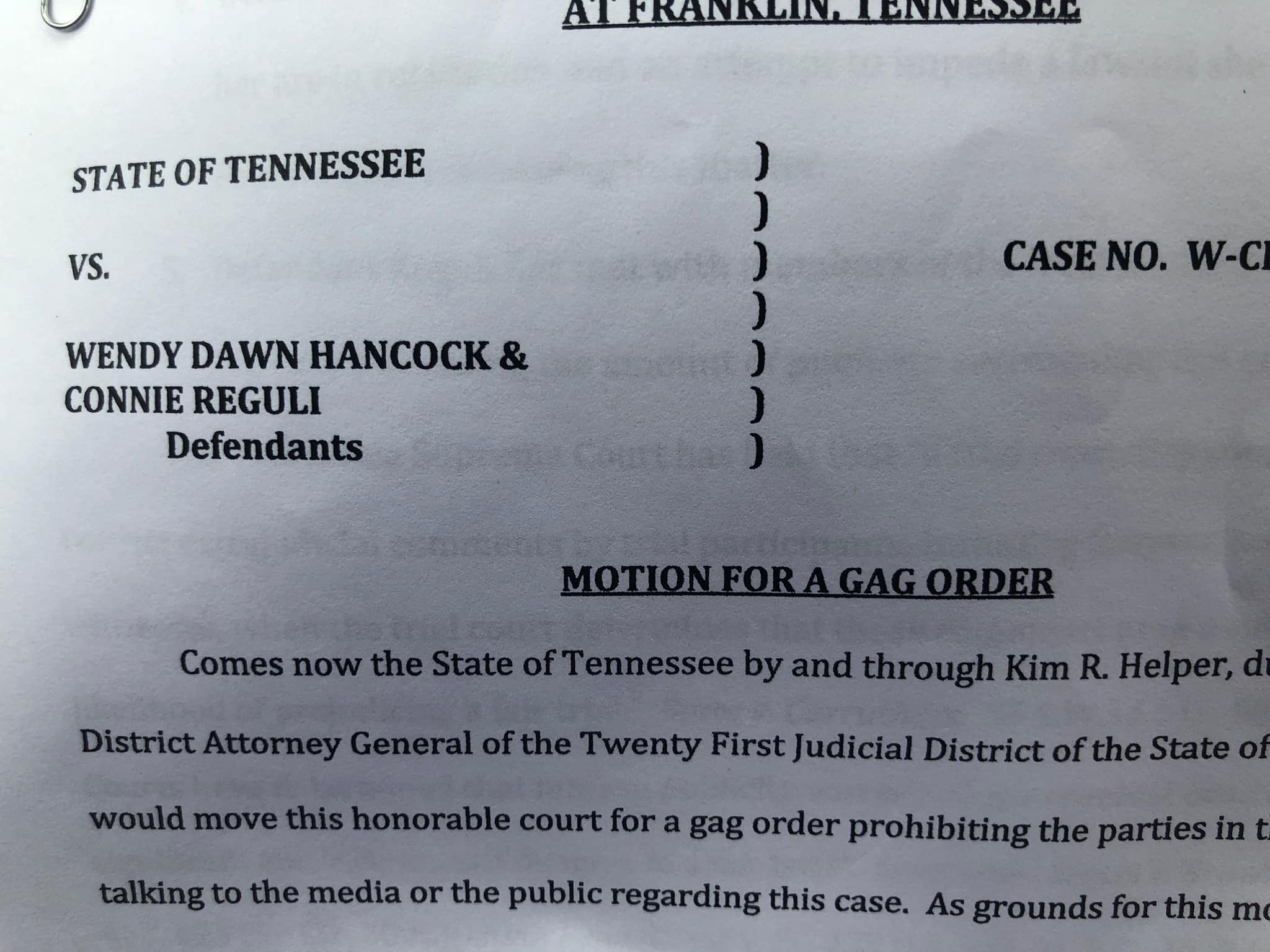 Connie-Wendy-Gag-Order