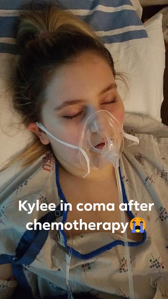 Kylee in hospital photo